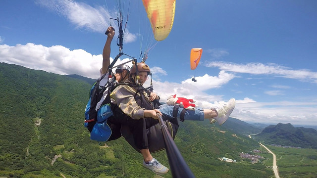 拥抱天空的快乐,大明山滑翔伞基地之旅!