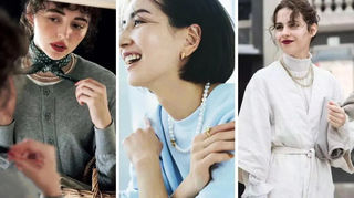 珍珠项链，这样戴年轻又时髦