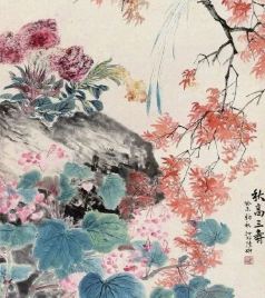 白石游记图文-秋景图来袭，赏名家画笔下的那一抹深红！