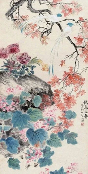 秋景图来袭，赏名家画笔下的那一抹深红！