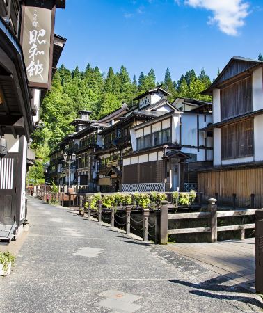 2D1N • 2-Day Tohoku Tour from Sendai: Ginzan Onsen – Zao Ropeway – Zao Fox Village – Mogami-gawa Sightseeing Cruise – Okama Crater – Akiu Falls (maple viewing) – Yamadera – Return to Sendai