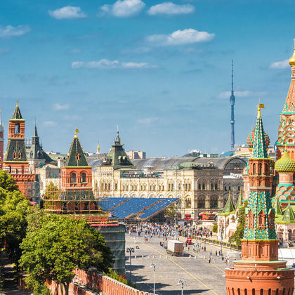 莫斯科+克里姆林宫+基督救世主大教堂+高尔基公园+莫斯科大剧院一日游