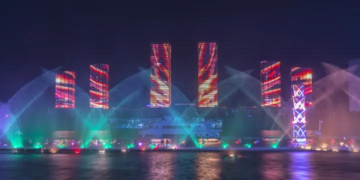 烏蘭木倫濱河廣場噴泉廣場