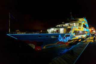 第一次体验到的海上灯光秀,真不敢相信现在的科技