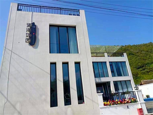 北京延庆圈粉无数的私汤轻奢民宿,御海如园，温泉里观赏日出日落