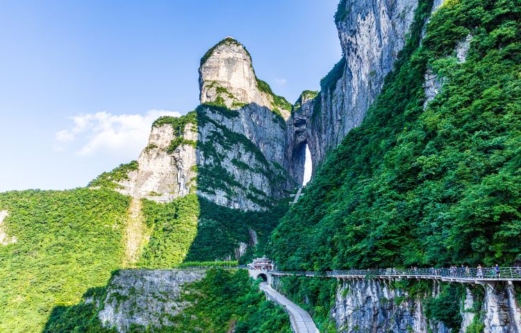 5-day 4-night · Private tours · Zhangjiajie + Wu Ling Yuan + Fenghuang Ancient Town + Tianmen Cave · Experience exclusive private travel tailored for individual families and groups. Enjoy the privilege of five VIP channels with no queuing, and benefit from included transportation within scenic areas at no extra cost. Stay in a room offering a 180-degree panoramic river view in Fenghuang. Capture your journey with a professional aerial travel VLOG, and indulge in the romantic nighttime rafting experience on the Tuojiang River.