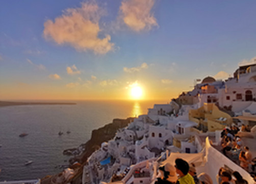 圣托里尼游记图片] 希腊游之三：伊亚，看世界最美落日——圣托里尼岛伊亚小镇