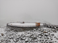 察隅游记图片] 达古冰川入秋的第一场雪，打败“秋老虎”！