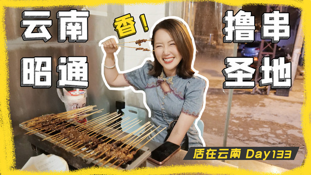 【云南Day133】去云南“撸串圣地”吃正宗昭通小肉串！真的香！！！