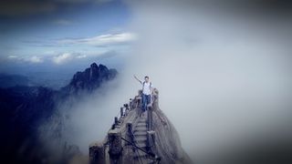 观迎客松-登天都峰-安徽黄山自驾游