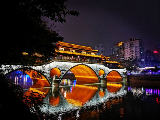 夜游成都九眼桥