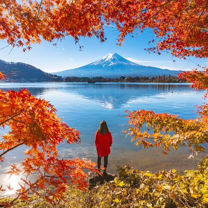 日本富士山+河口湖+山中湖一日游