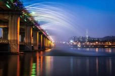 盘浦大桥月光彩虹喷泉-首尔-翱翔的大鲨鱼