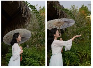 来神玉岛,穿一身汉服悠悠而行