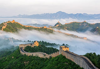 我在金山岭修长城