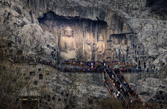 龙门石窟游记图片] 来洛阳夜游龙门石窟！不要门票还能领宫灯？这样的机会不要错过！