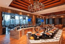 阳光酒店庭院自助餐厅美食图片