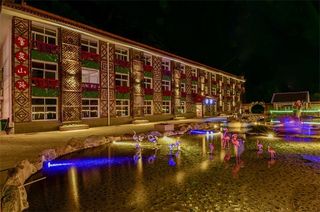 北京密云雾灵山雾灵山苑民宿,院内大型水上乐园,孩子来都不想走