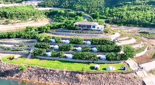 北京平谷金海湖樱珠岛露营基地,星空帐篷湖景房,无需门票可垂钓