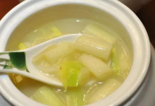 济南美食图片-奶汤蒲菜