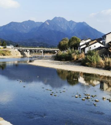 河桥镇游记图文-临安河桥古镇休闲自得三日游，柳溪江江畔看夕阳西下