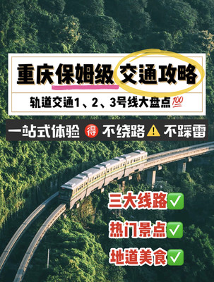 重庆旅游攻略 🌈三大线路-热门景点/美食合集💯