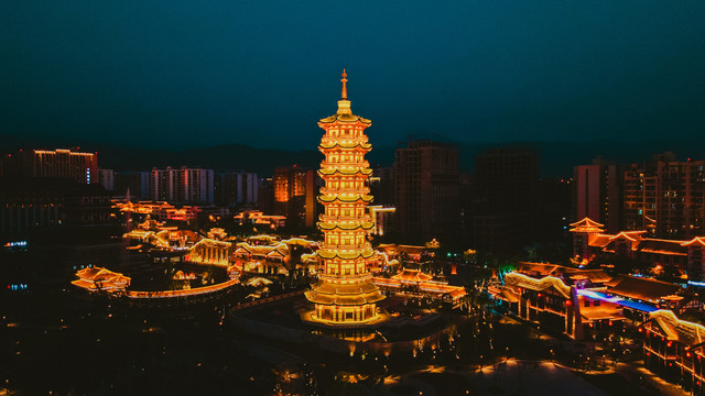 西昌唐园,这是穿越盛唐的万家灯火