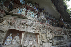 大足石刻度假区游记图文-历史最强“女子偶像天团”在大足石刻的崖壁上！你知道吗？