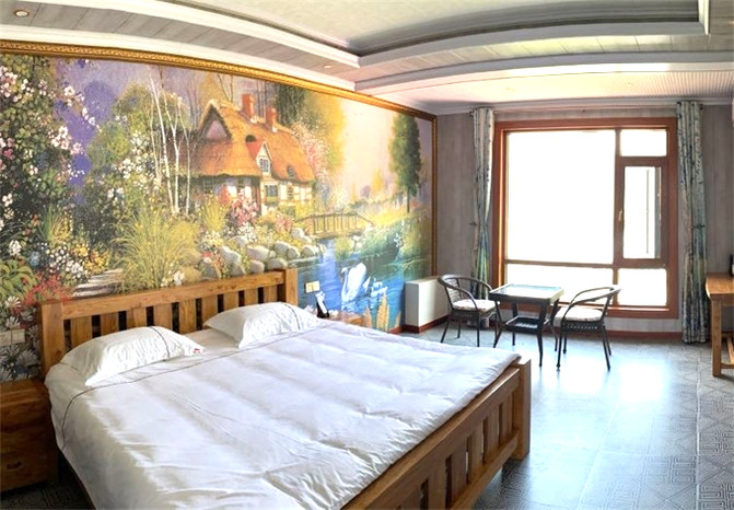 天津薊縣黃崖關長城印象山莊民宿，空氣都瀰漫著陣陣清香。