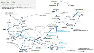 美国西部国家公园自驾游手绘地图