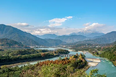 都江堰景区鱼嘴分水堤