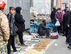 长白游记图片] 中朝边境的长白菜市场，人参像萝卜一样摆地上卖，有的商品真便宜