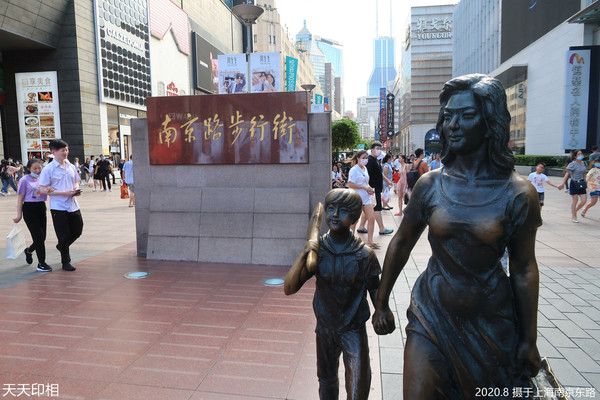 上海南京路步行街外滩延伸段即将完工