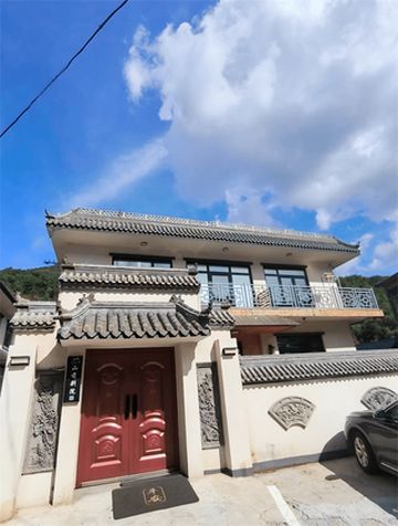 北京门头沟山前别院民宿,灵山脚下徽派复古建筑,小河峡谷风景美