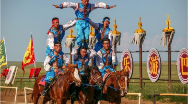 大型馬上競技表演馬之舞