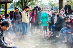 汤山游记图片] 在汤山，竟然有一座可以免费泡脚的温泉公园！三九天去汤山泡脚吧