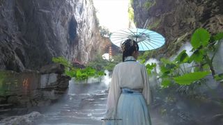 着汉服逛天坑,玩转喀斯特新国潮,天坑里的国潮文化&美食来袭!!