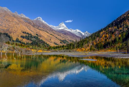 四川阿坝藏族羌族自治州四姑娘山双桥沟景区+猫鼻梁一日游【一价全含 无任何套路和隐形消费 赠送没人一瓶便携式氧气】