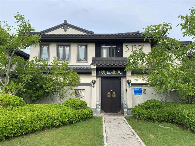 秦皇島北戴河黃金海岸孔雀上院民宿，水景花園新中式庭院別墅。