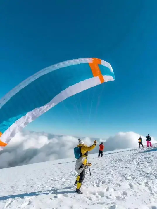 哈巴雪山滑翔伞头号飞行基地