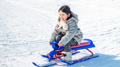 天津游记图片] 冬天带娃玩雪去！超好玩的极光冰雪世界就在天津伊甸园～
