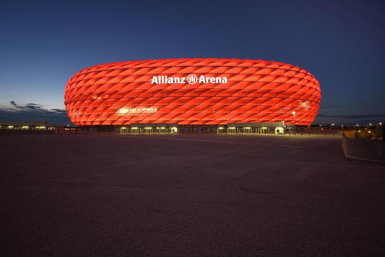 Allianz Arena (Iconic for sports fans, football games)