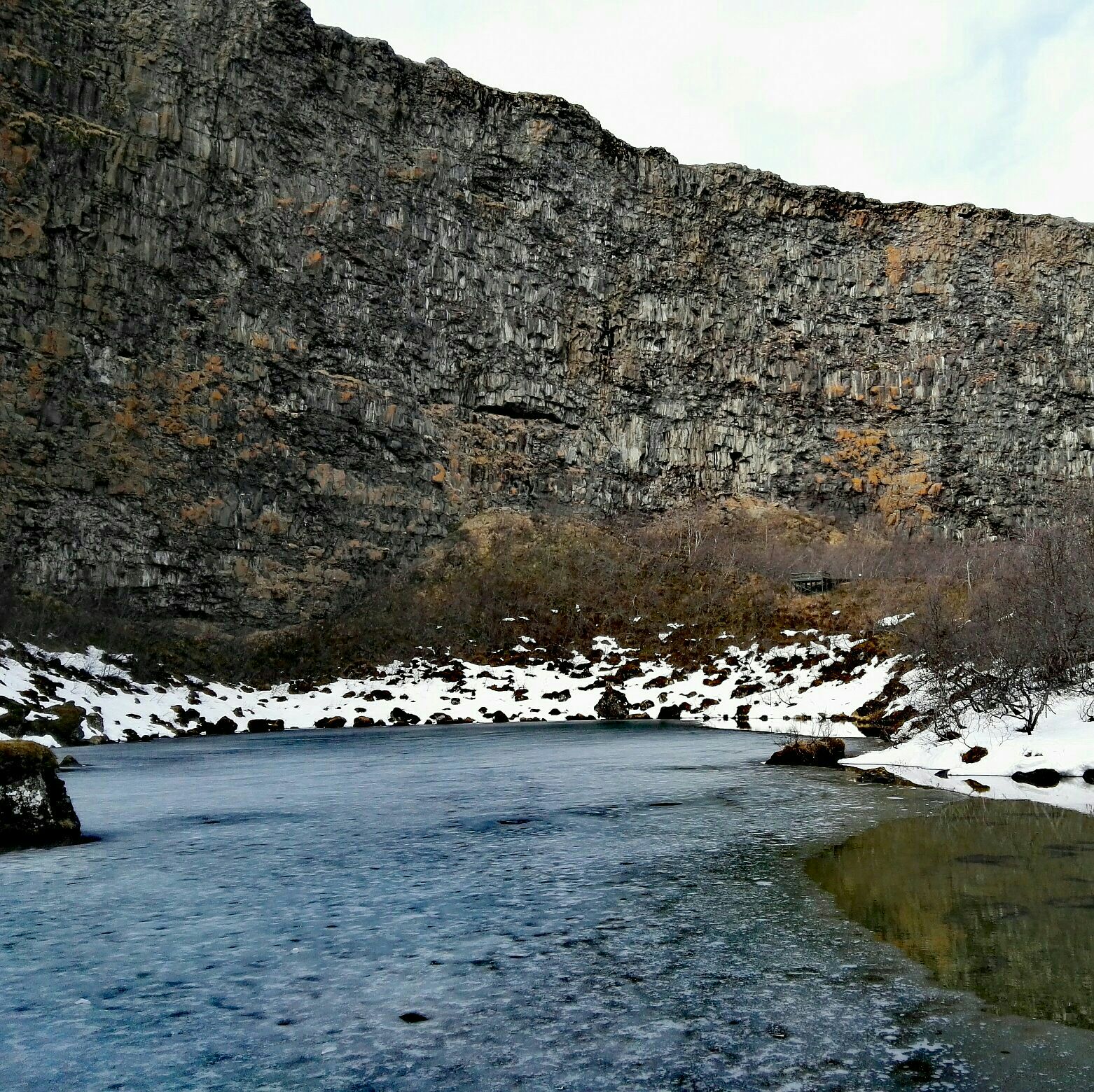 冰岛的马蹄峡谷