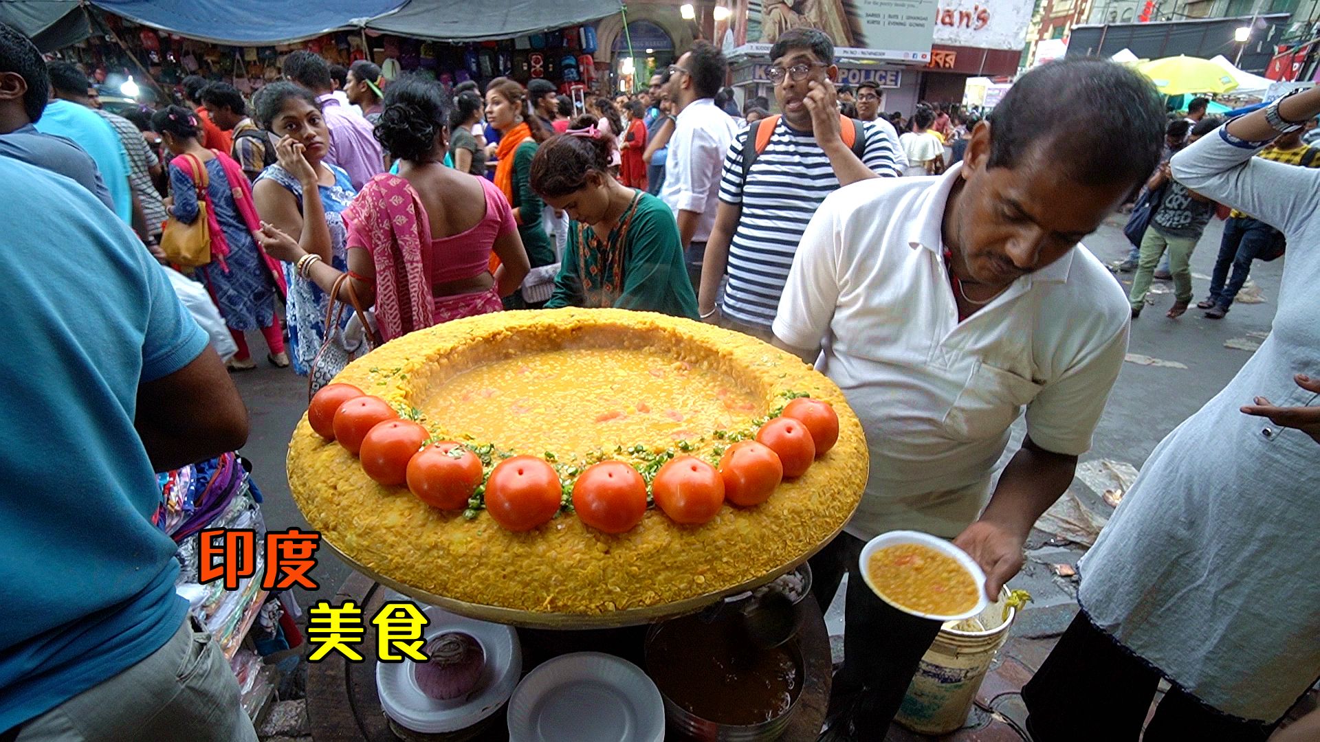 印度的网红小吃摊，这摆盘很讲究