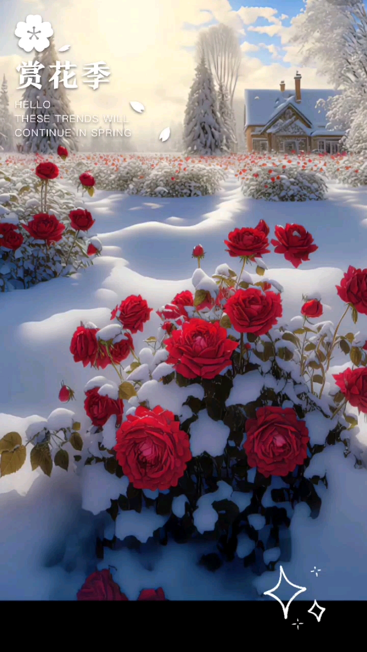 雪里的玫瑰花