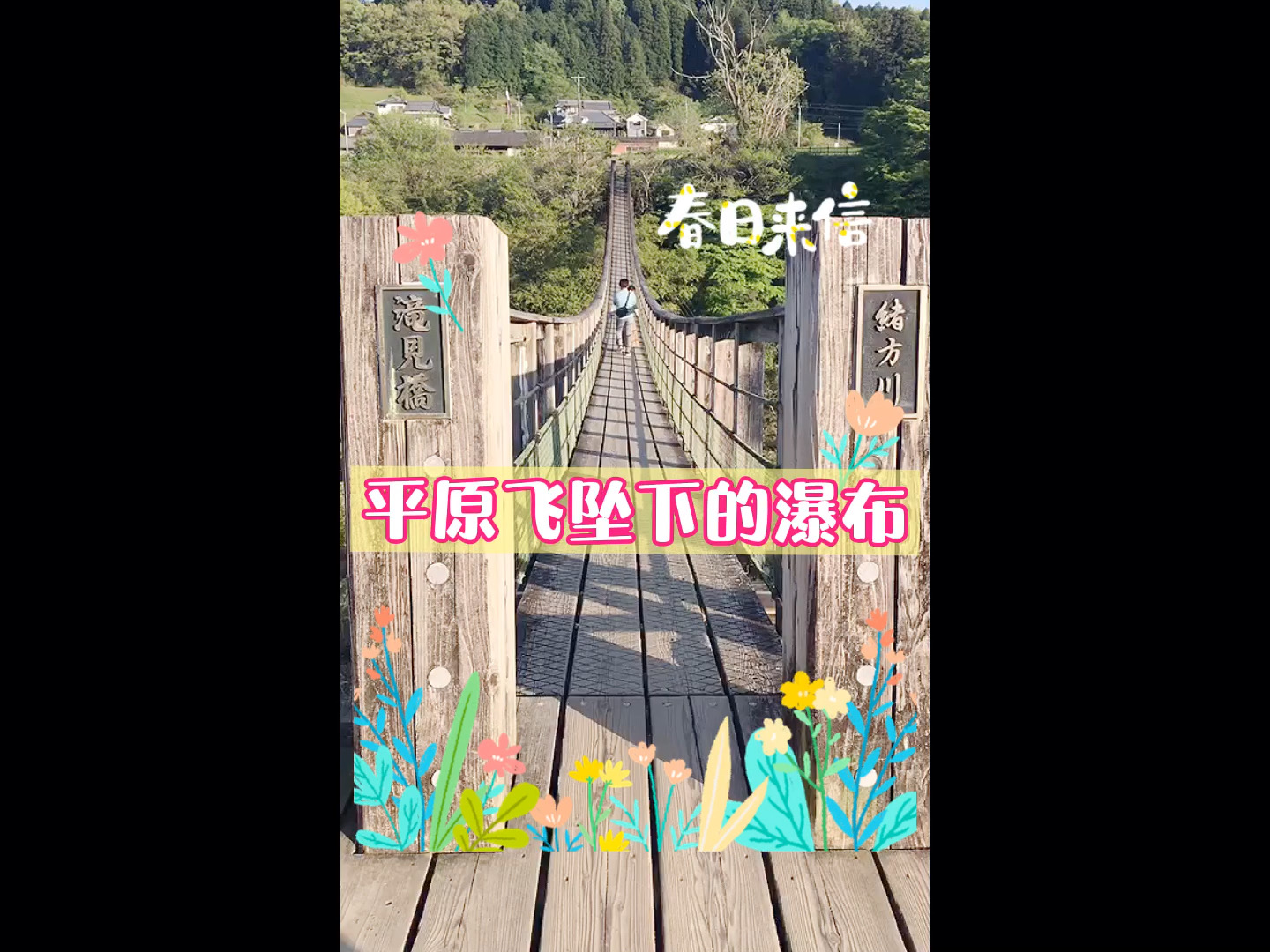 平原飞坠下的瀑布｜九州大分原尻の滝