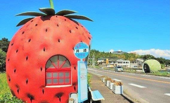 日本超萌治愈的水果巴士站