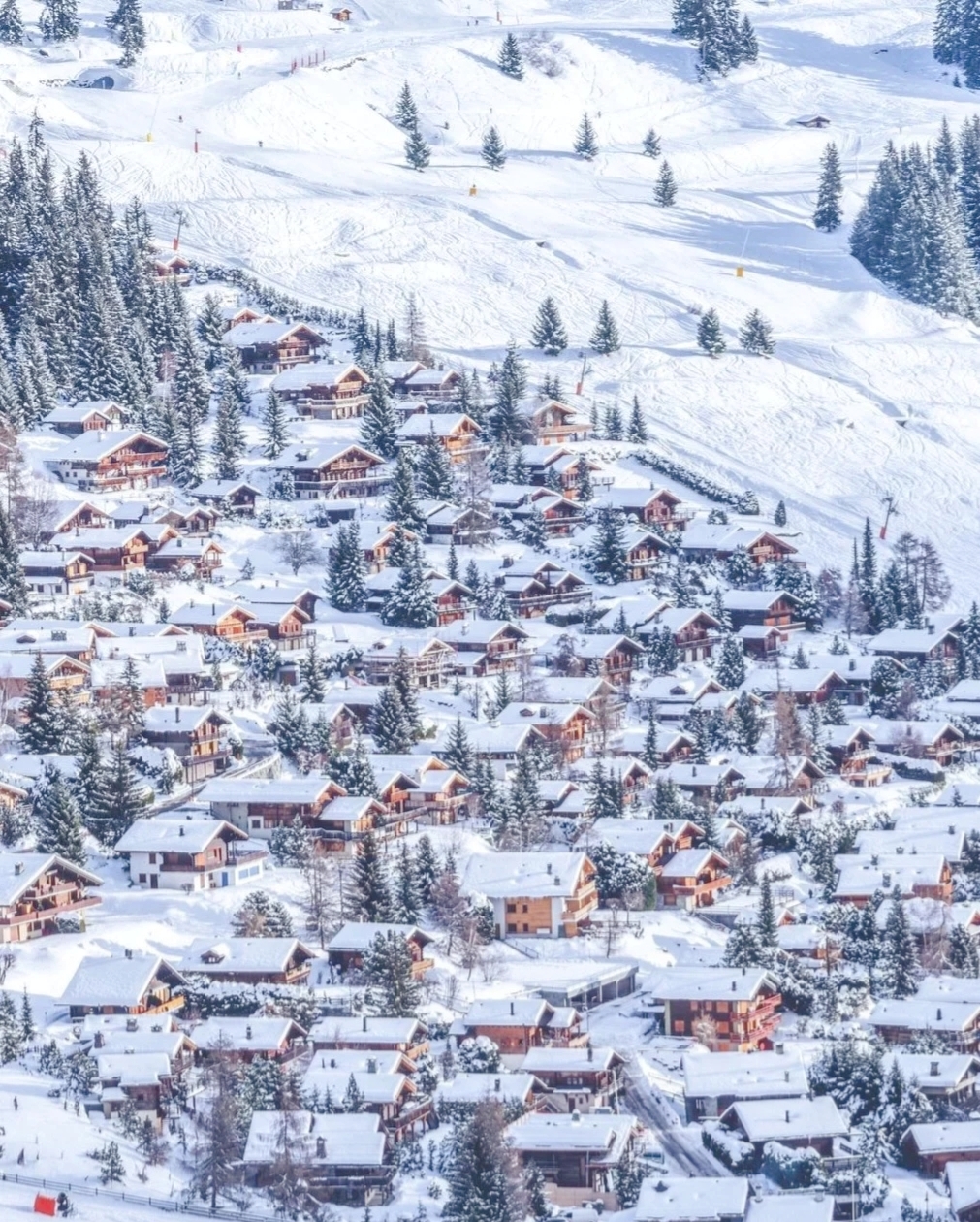 顶级的滑雪度假胜地迷人的冬日游乐