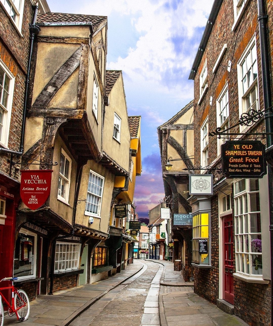 英国保存最完整的中世纪街道，约克肉铺街