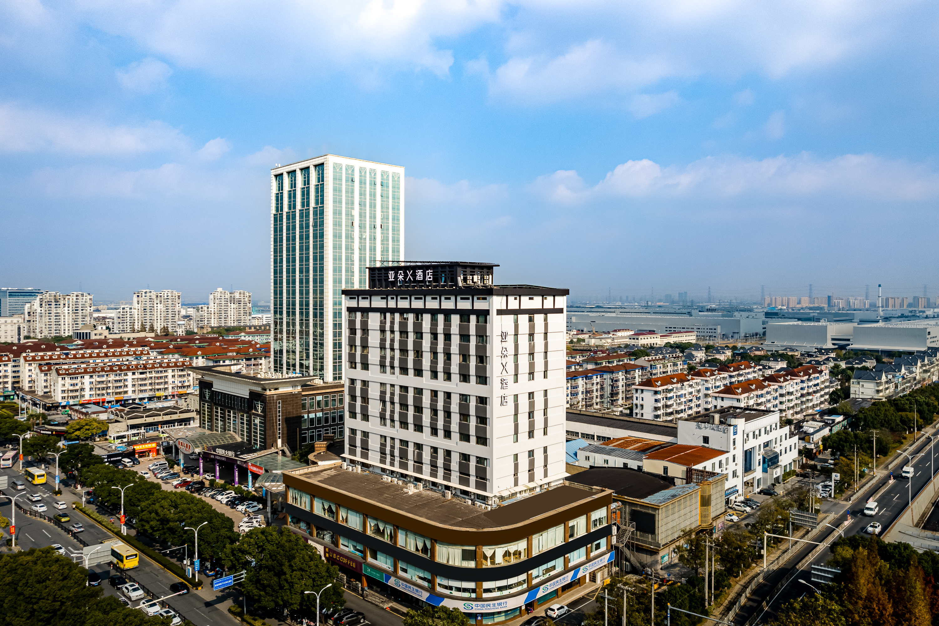 Shanghai Anting subway station Moyu Road Atour X Hotel Over view